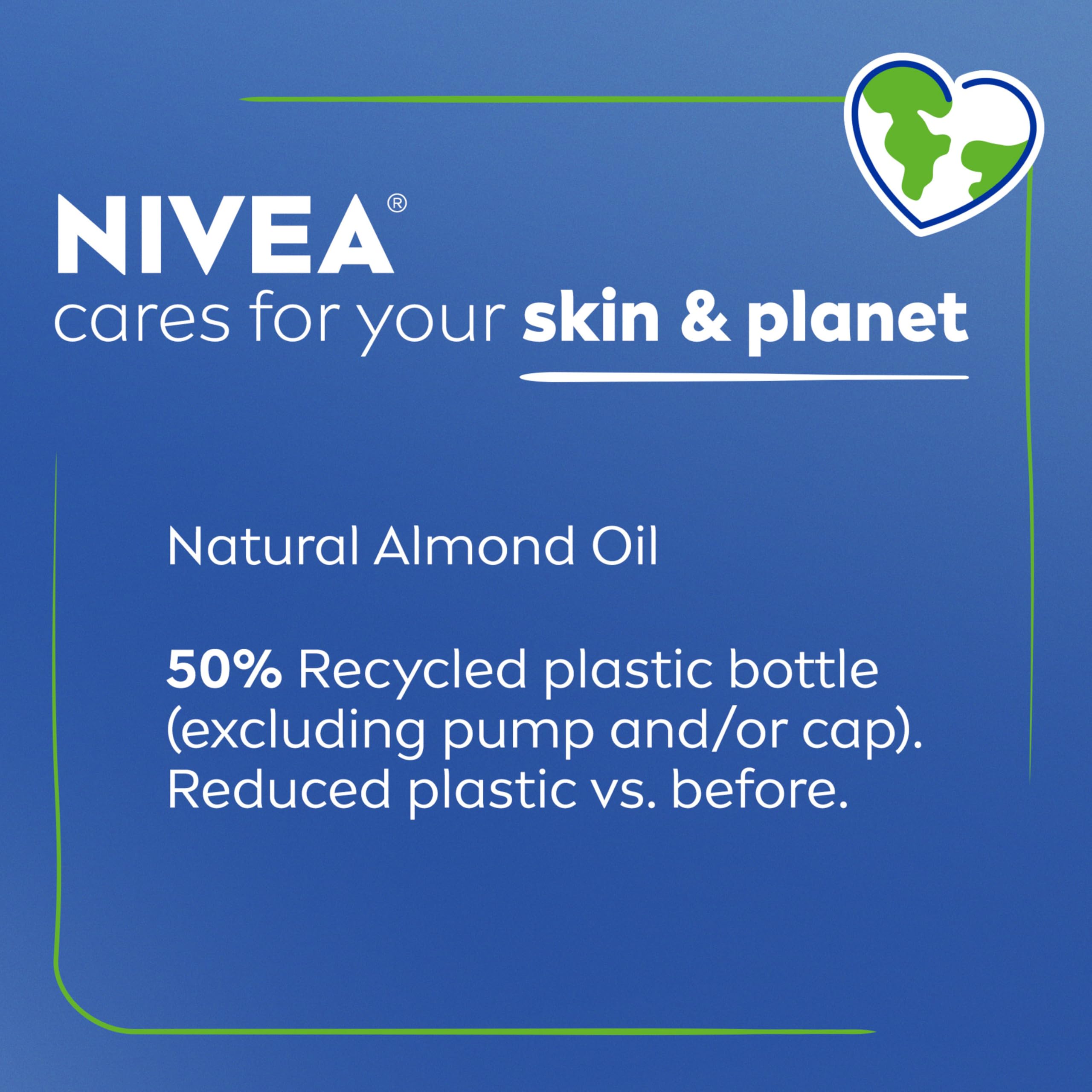 NIVEA bottle beside a travel pouch showing size and portability advantage