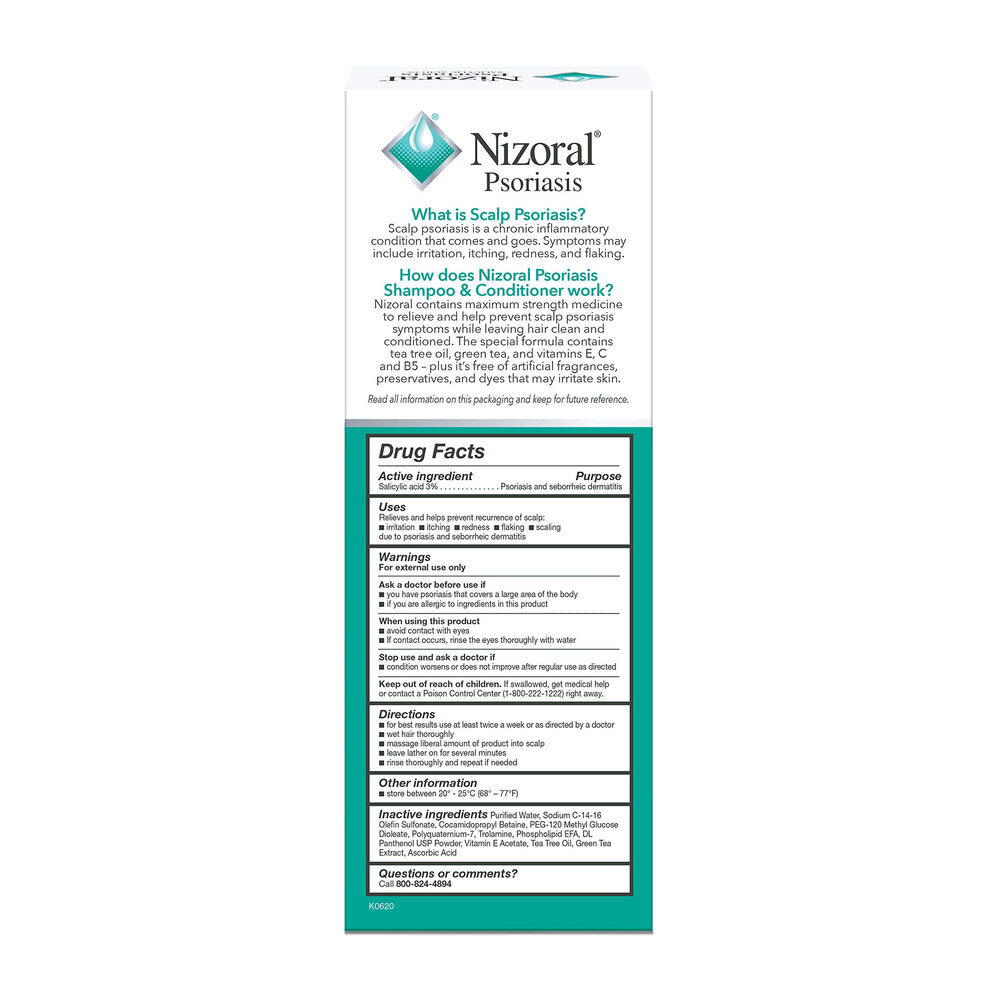 Nizoral label close-up highlighting active ingredients and directions