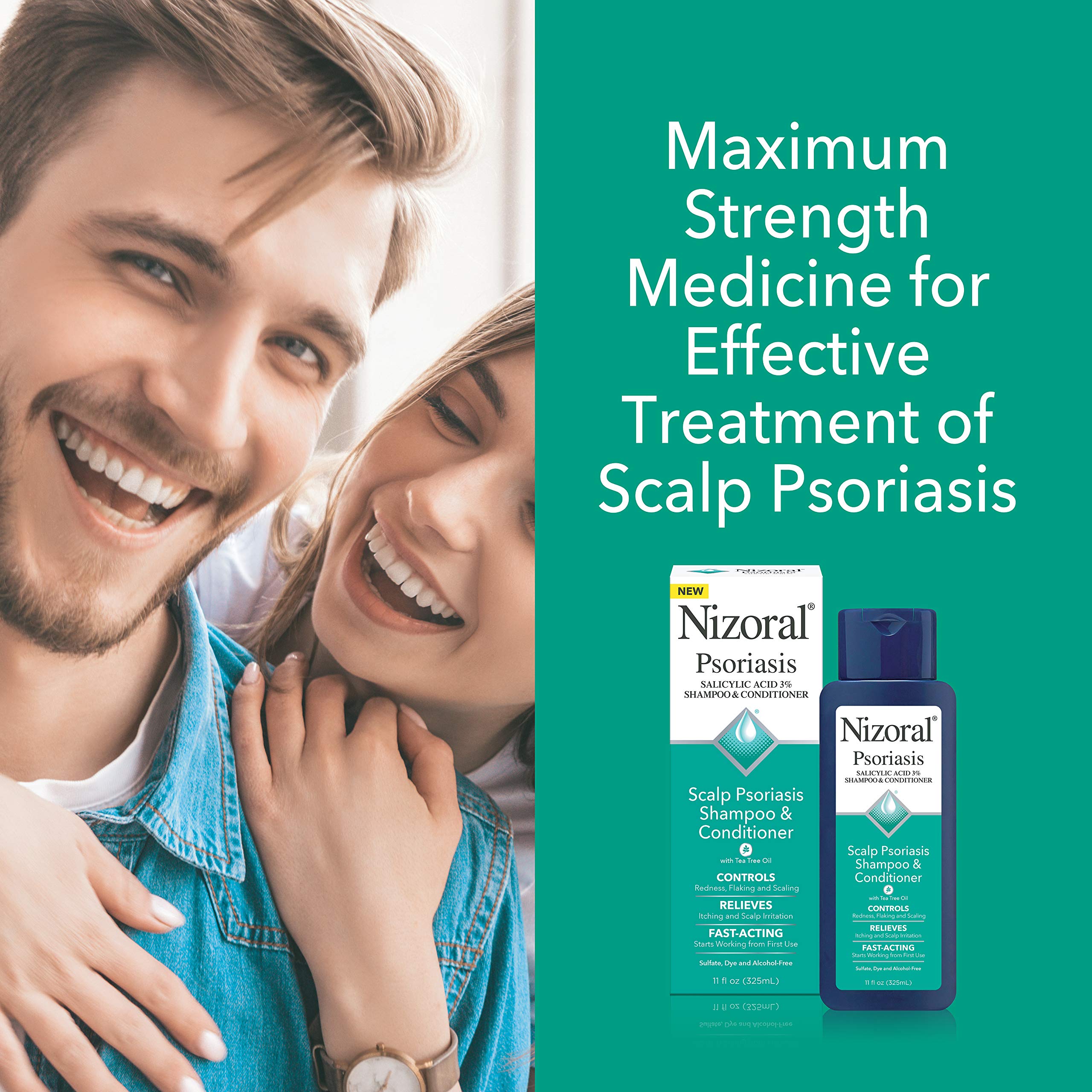 Nizoral being applied to wet hair demonstrating targeted scalp treatment