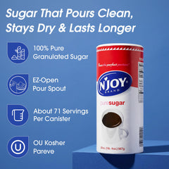 N'Joy EZ-Open pour spout in use for precise, mess-free pouring