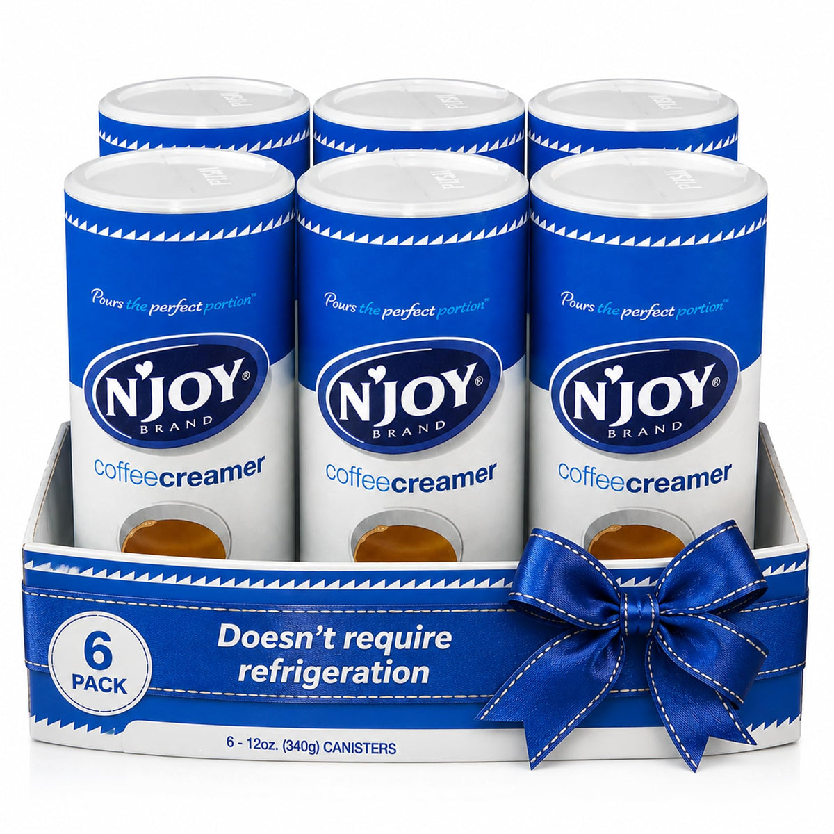 N'Joy front canister showing brand label and 12 oz size benefit