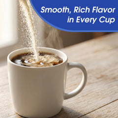 N'Joy creamer dissolved in coffee showing creamy appearance and smooth taste