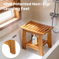NNN close-up of teak grain and oil finish showing water resistance