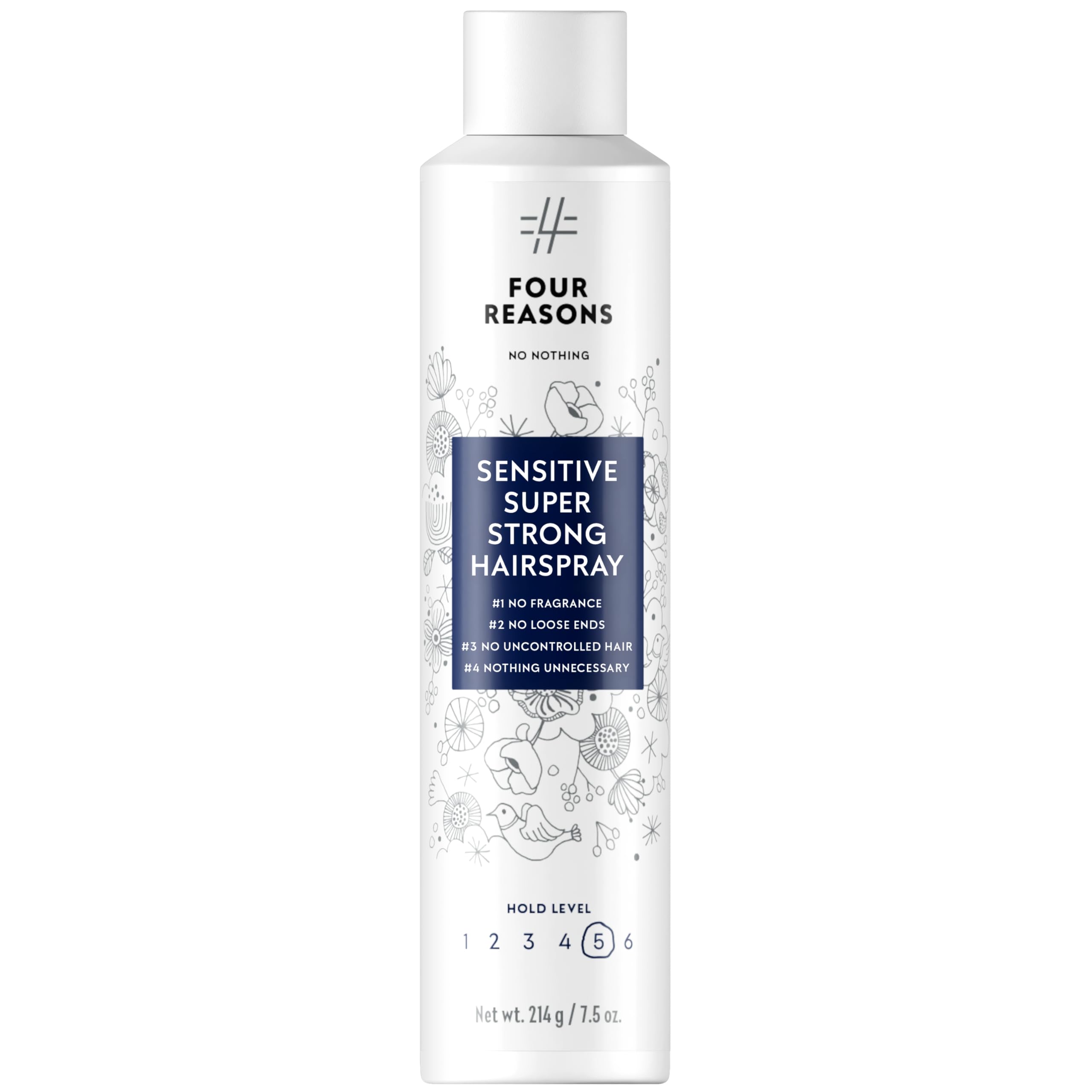 No nothing front packaging showing unscented extra strong hold benefit