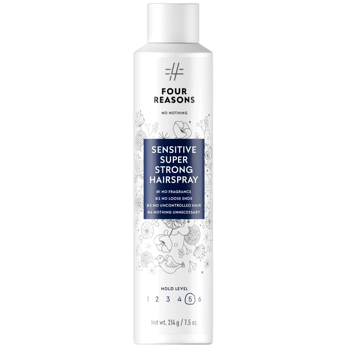 No nothing front packaging showing unscented extra strong hold benefit
