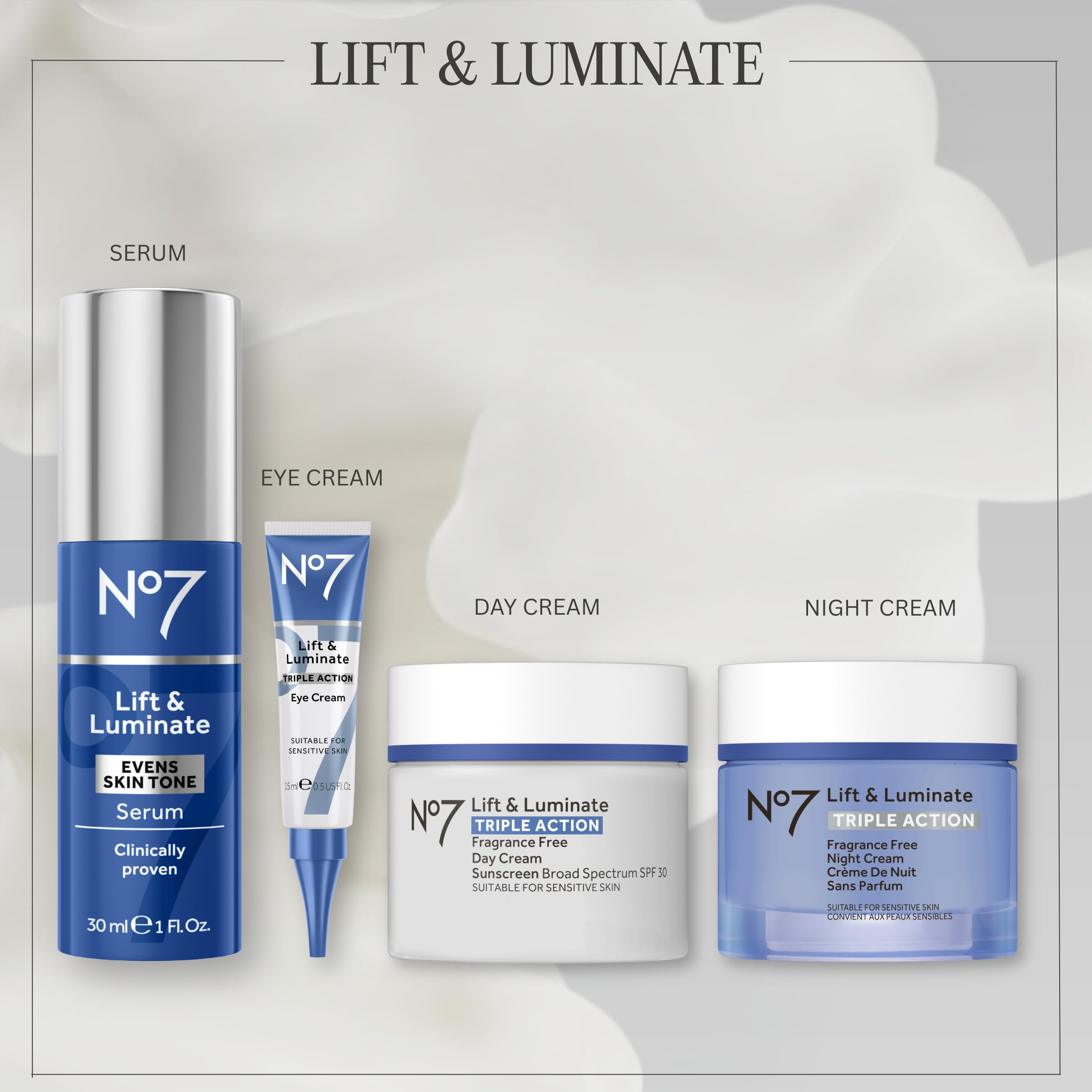No7 night cream placed on bathroom shelf to complete evening routine