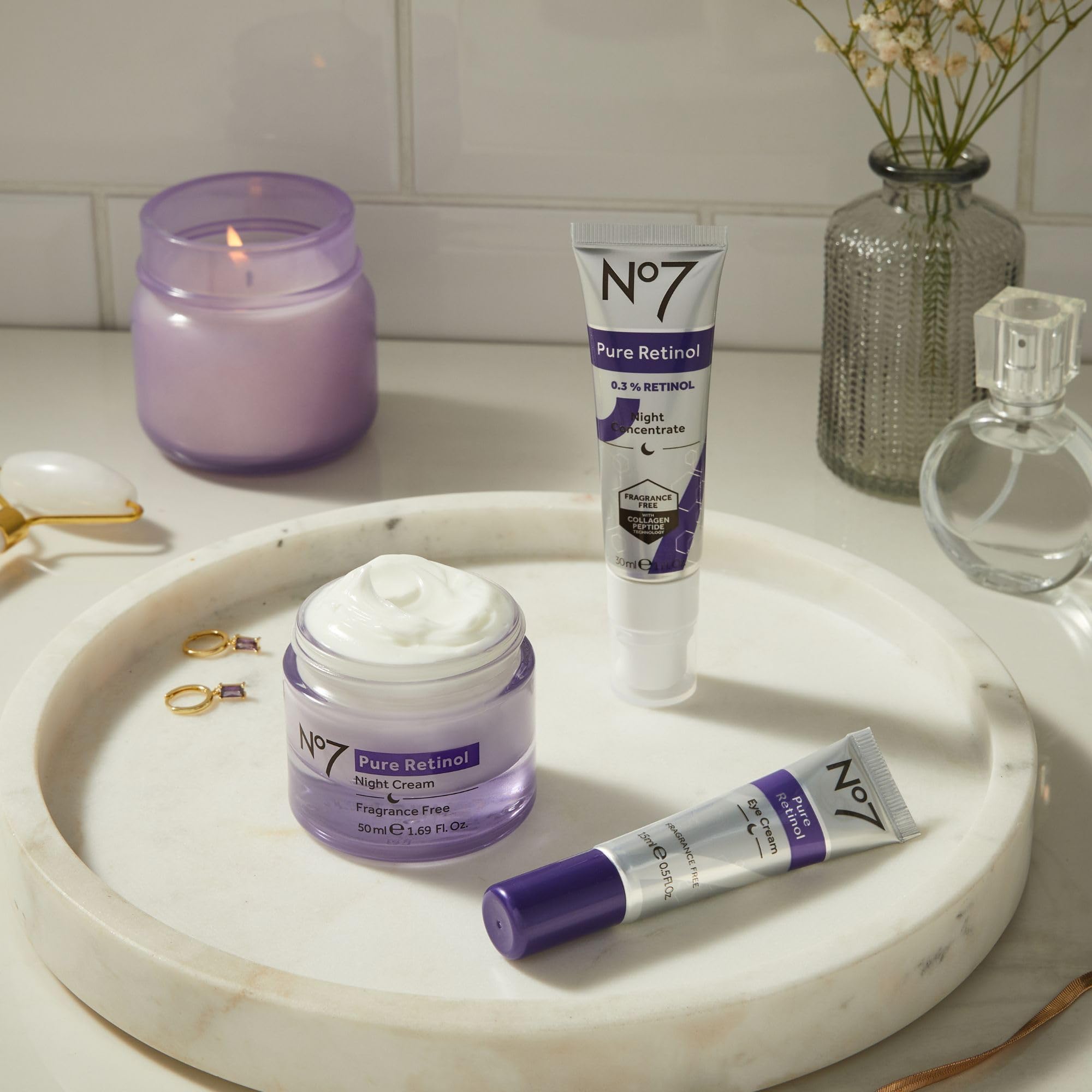 No7 jar beside coin for scale conveying compact jar size and travel ease