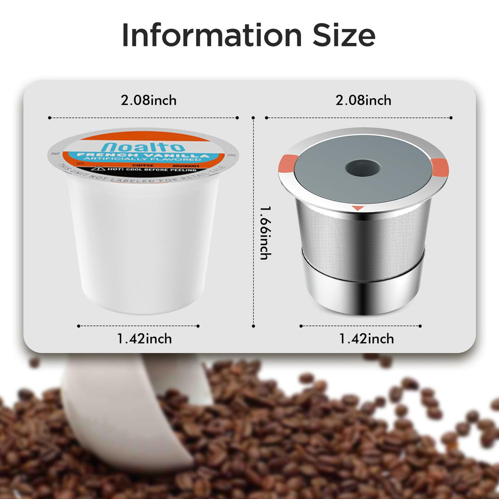NOALTO reusable K-Cups on kitchen counter showing sustainable daily use