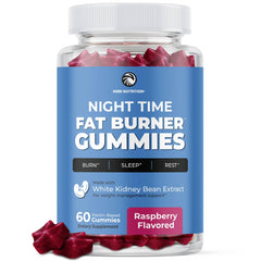 Nobi Nutrition front packaging showing raspberry fat burner gummies and key benefits