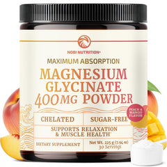 Nobi Nutrition front packaging showing magnesium glycinate benefit