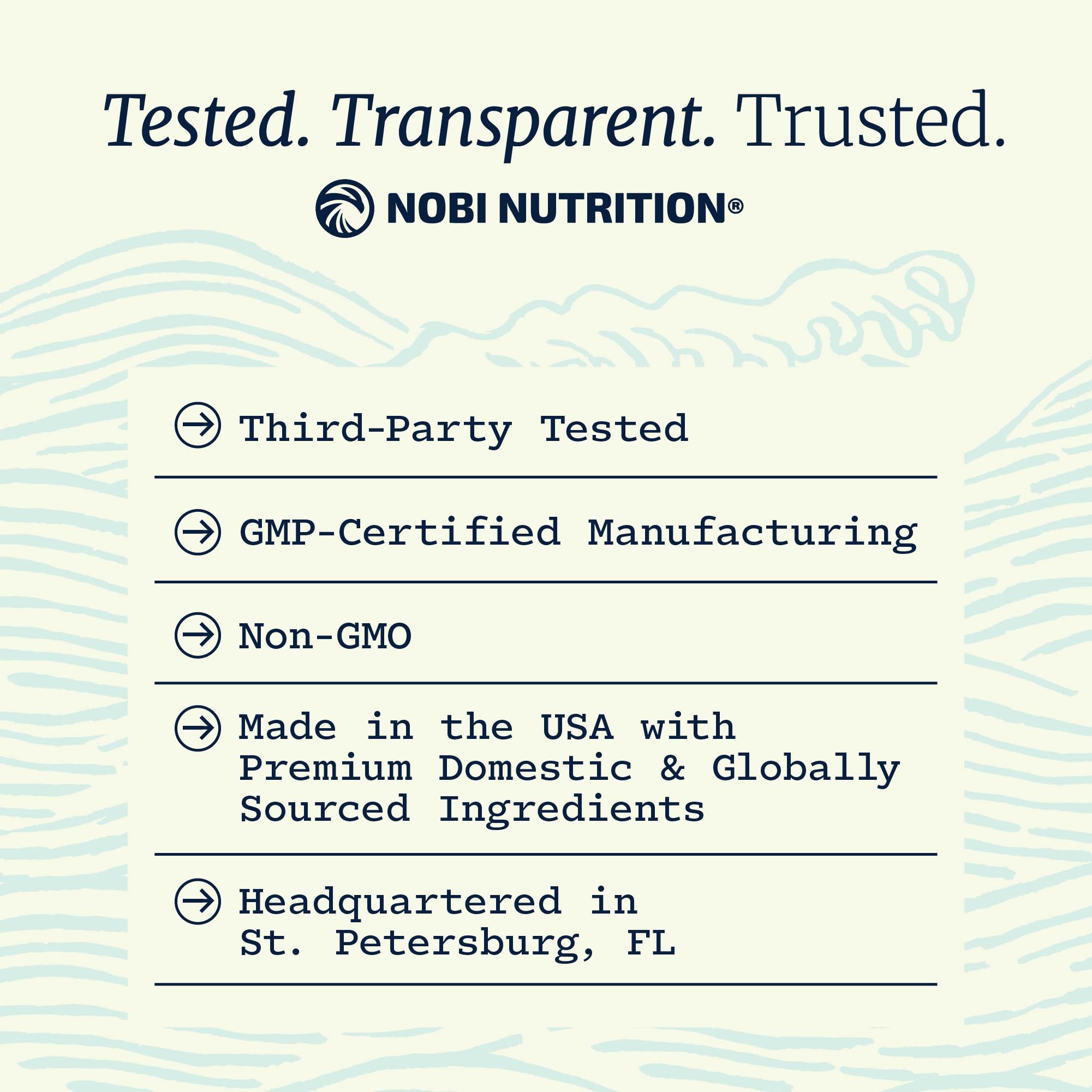 Nobi Nutrition supplement stack with water to show daily use convenience