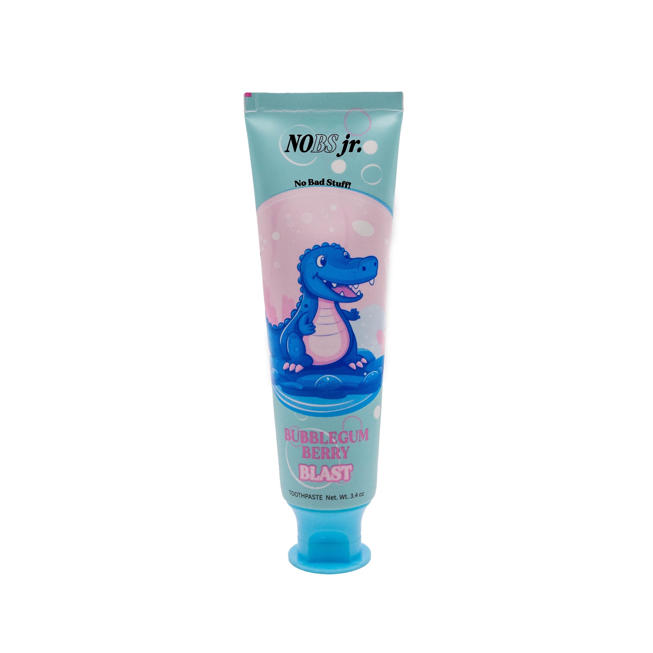NOBS Jr front packaging bubblegum berry showing kid-friendly design and benefits