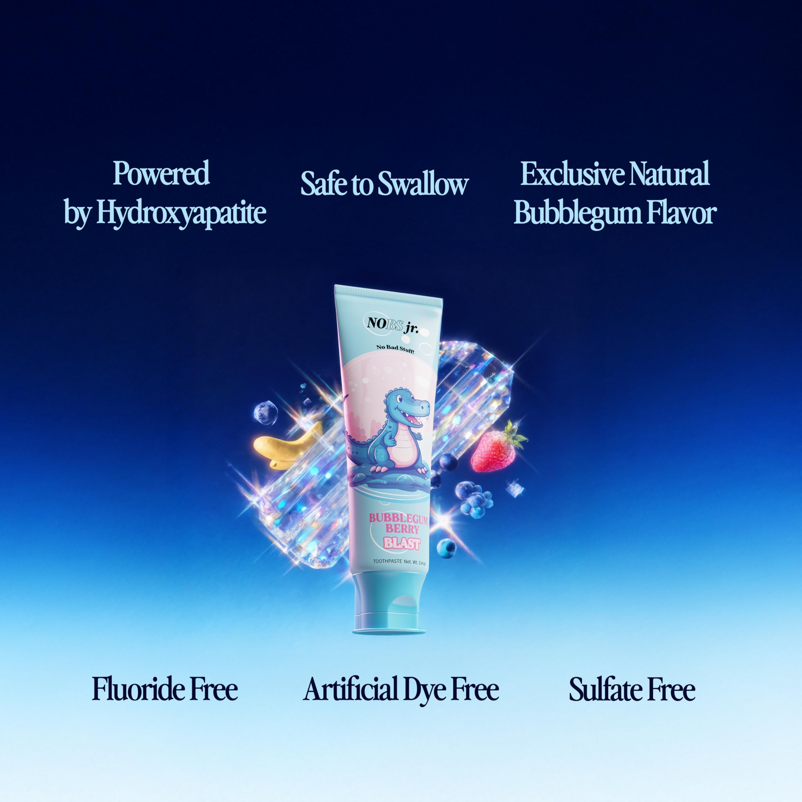 NOBS Jr paste texture close-up highlighting smooth, low-foam consistency