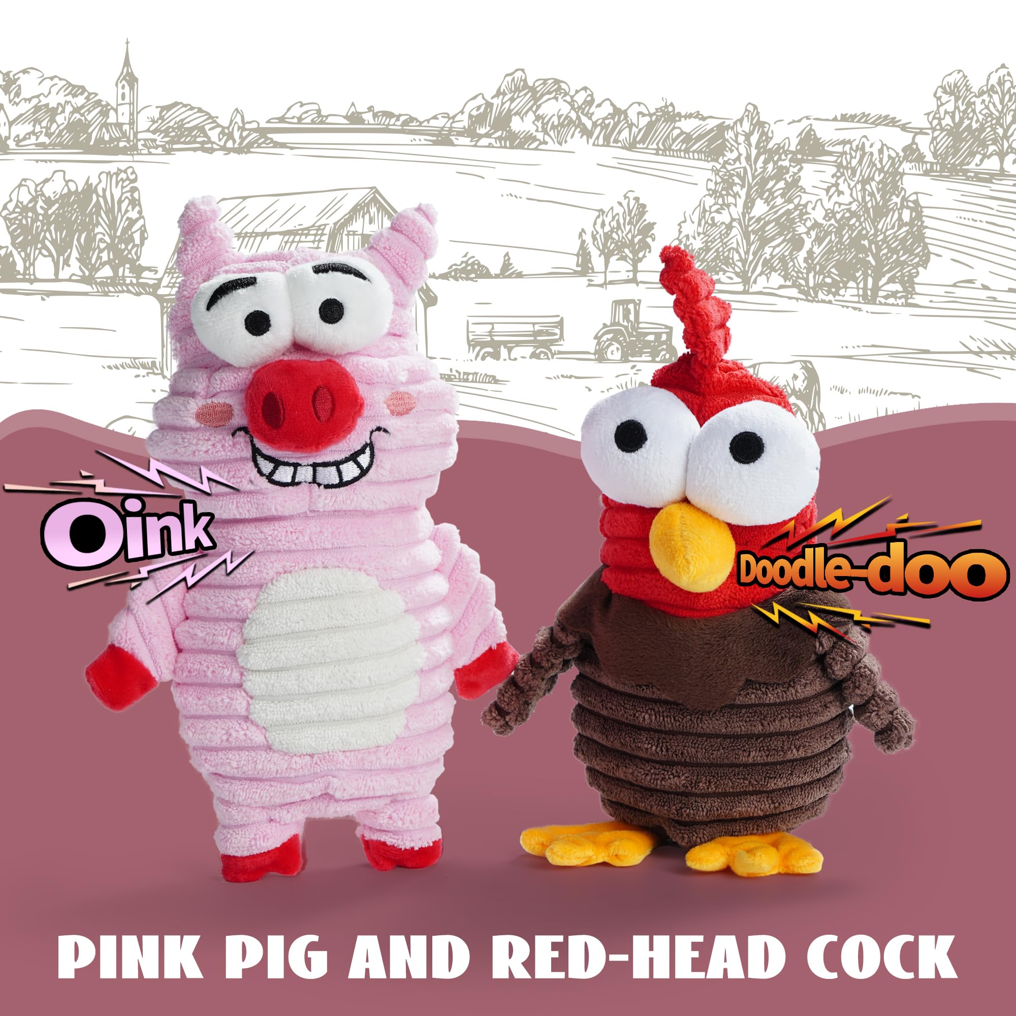 Nocciola pink pig texture detail showing striped velvet for dental benefit