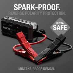 NOCO GB50 illuminated 200-lumen LED flashlight mode improving visibility at night