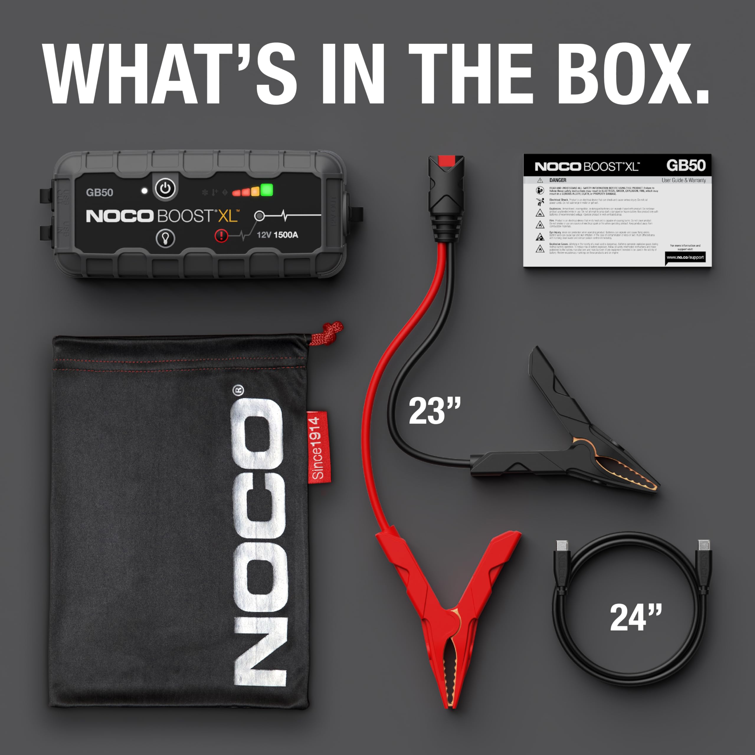 NOCO GB50 used roadside on vehicle demonstrating emergency start and peace of mind
