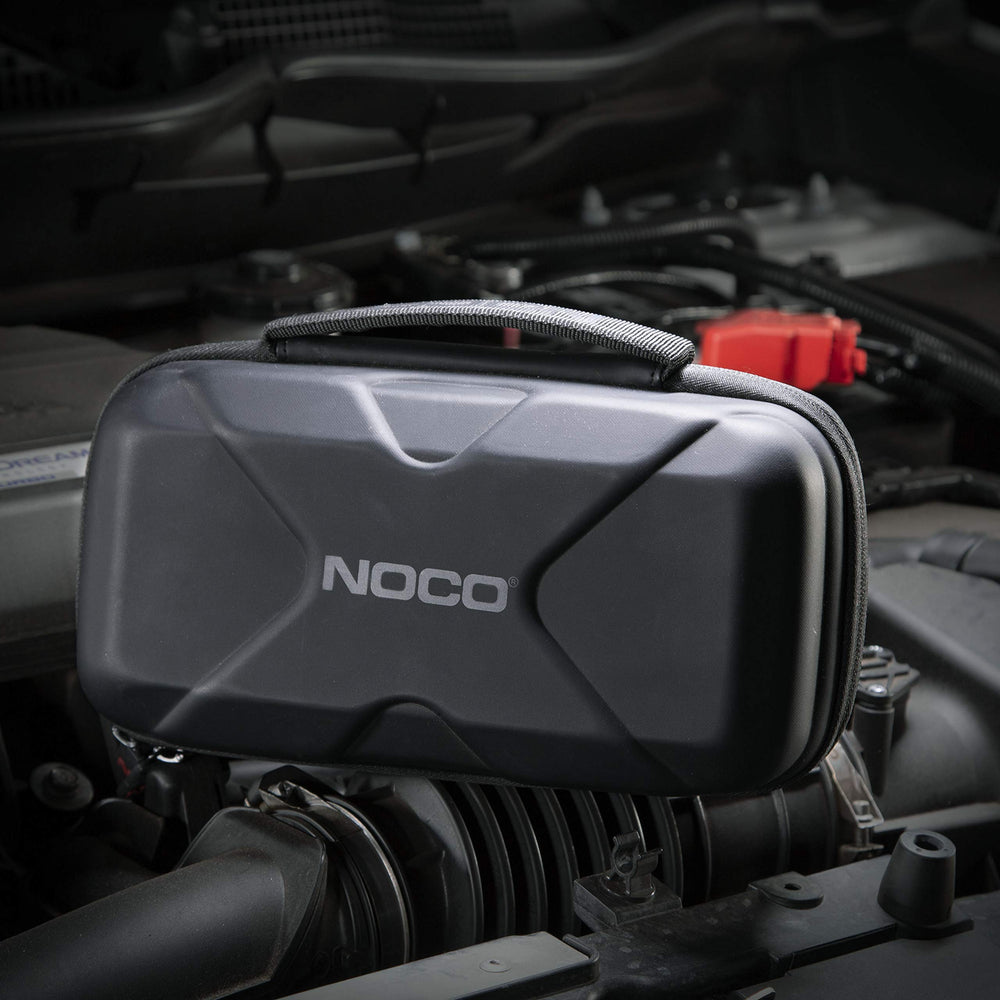 NOCO GBC013 carrying handle held by hand, convenient grab-and-go portability