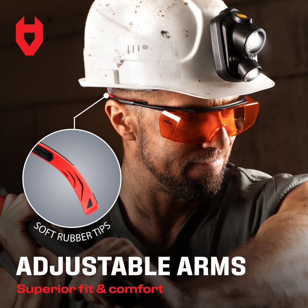 NoCry label showing ANSI Z87.1 and UV525 certification proving safety benefit