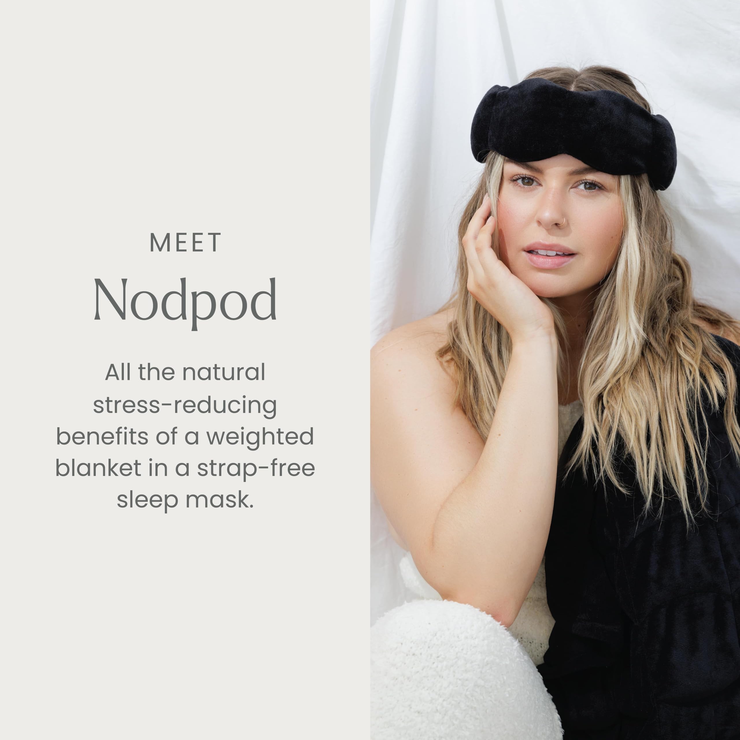 nodpod close-up of the patented four-pod beads highlighting even pressure distribution