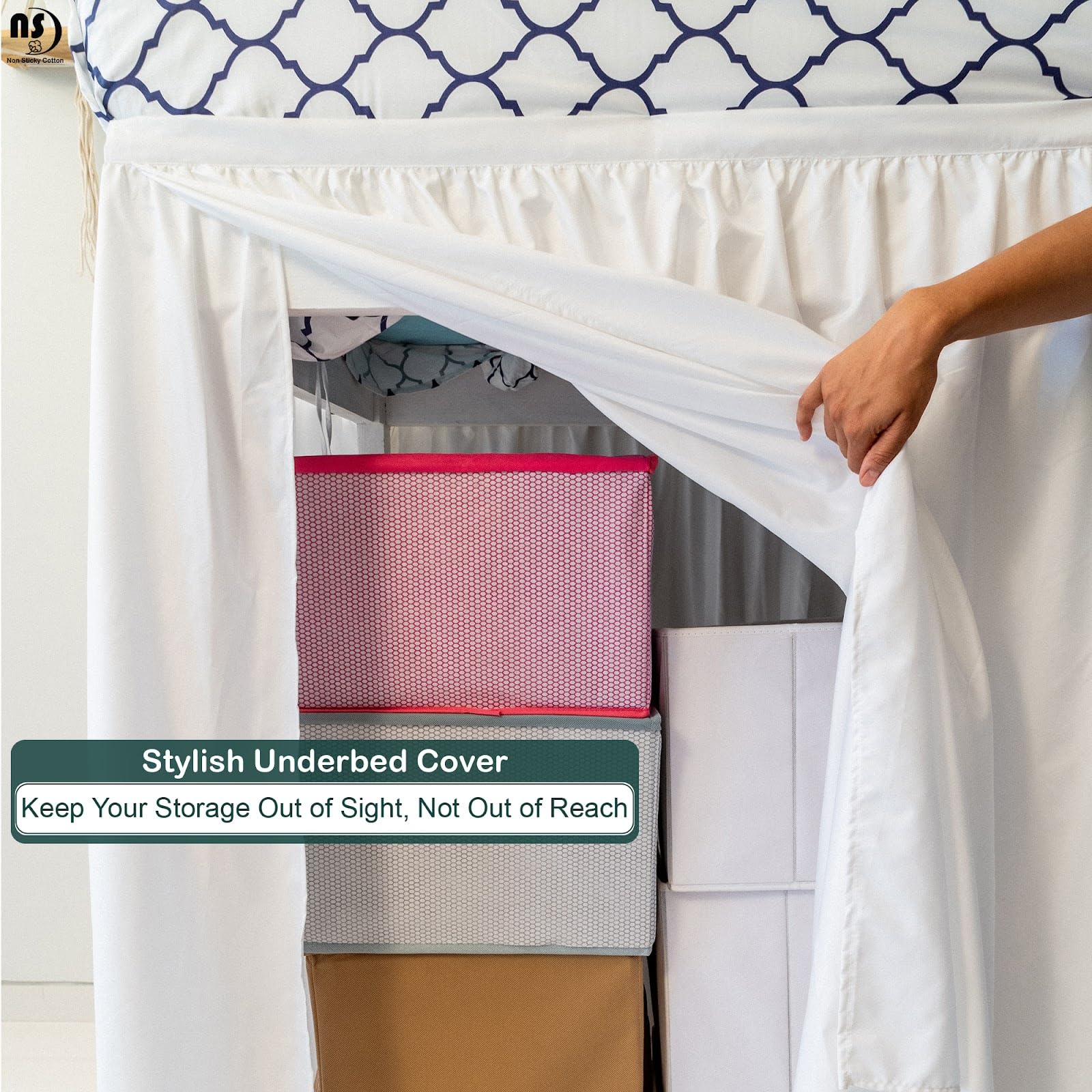 NON Sticky cotton microfiber fabric close-up showing soft durable texture