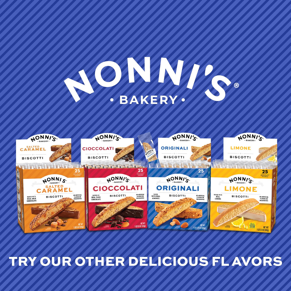 Nonni's label close-up to show nutrition facts and ingredient transparency