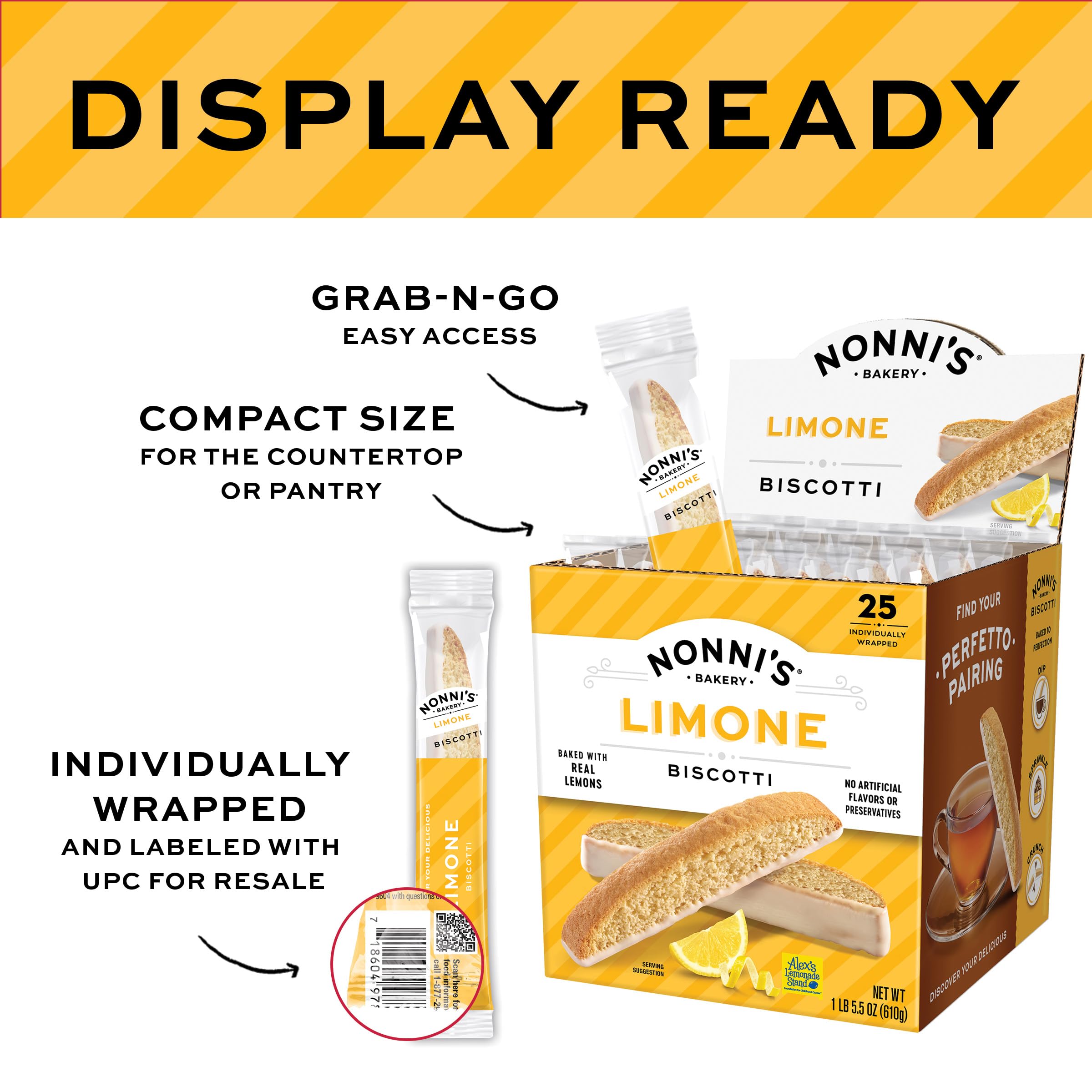 Nonni's full pack displayed to show the 25-count quantity and value