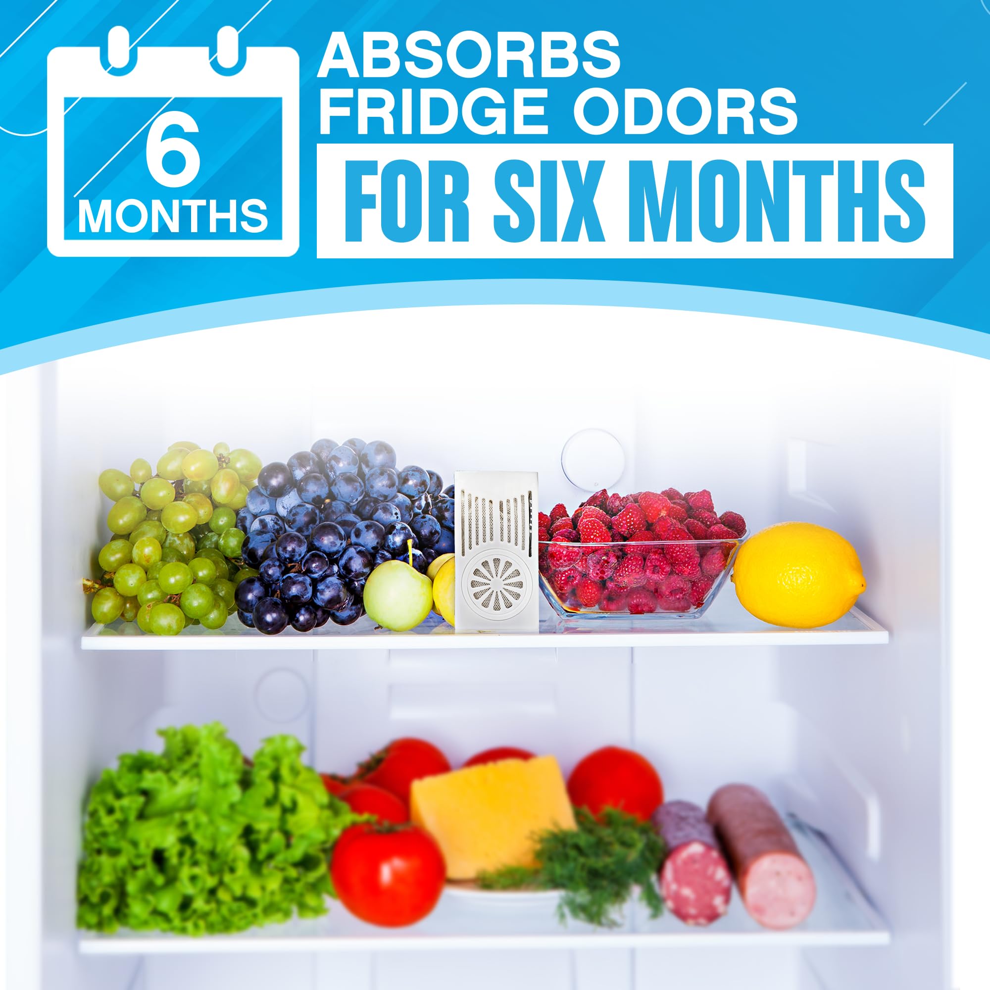 NonScents deodorizer on a kitchen counter in a lifestyle scene showing fresh-smelling food storage