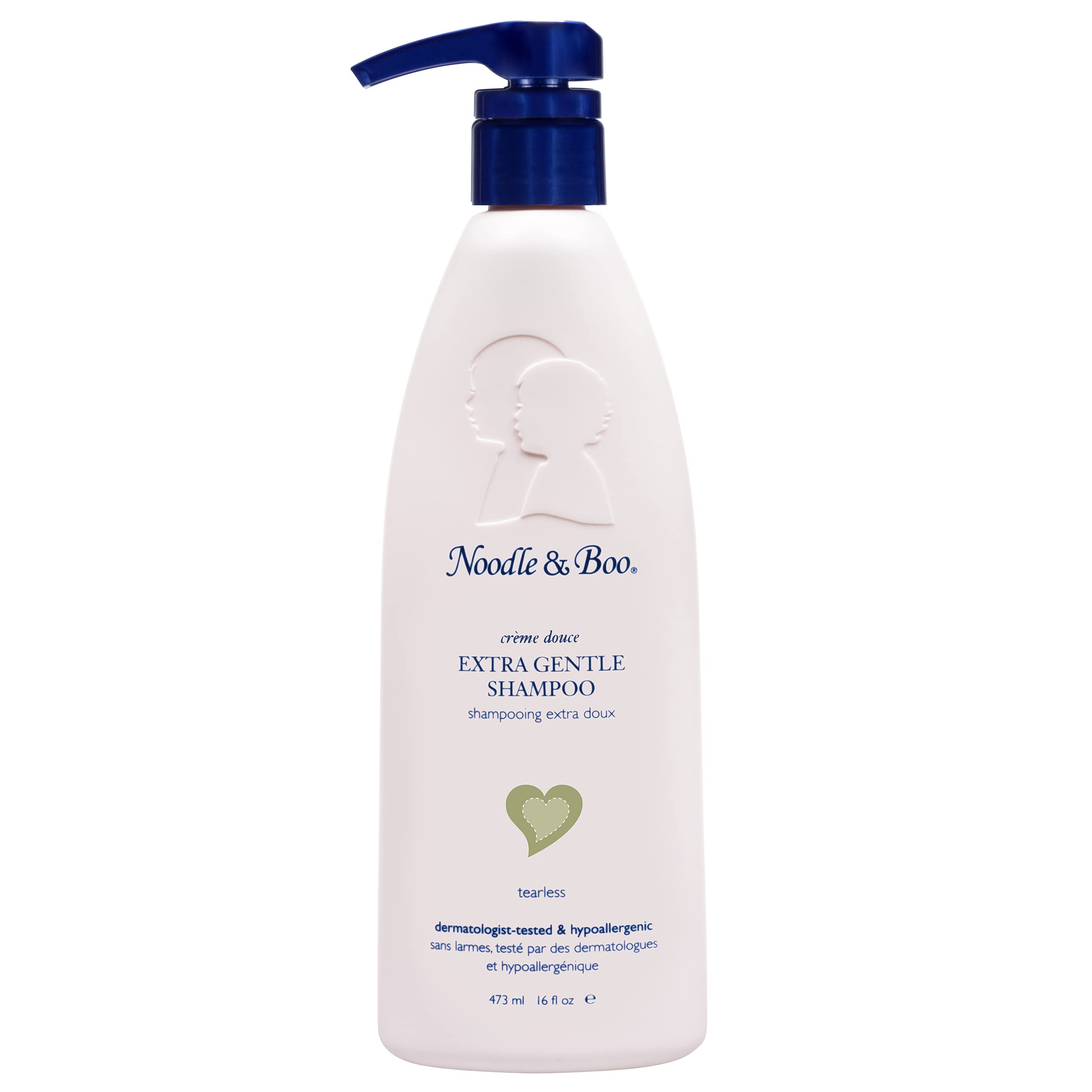 Noodle & Boo front packaging showing gentle baby shampoo and easy-grip bottle
