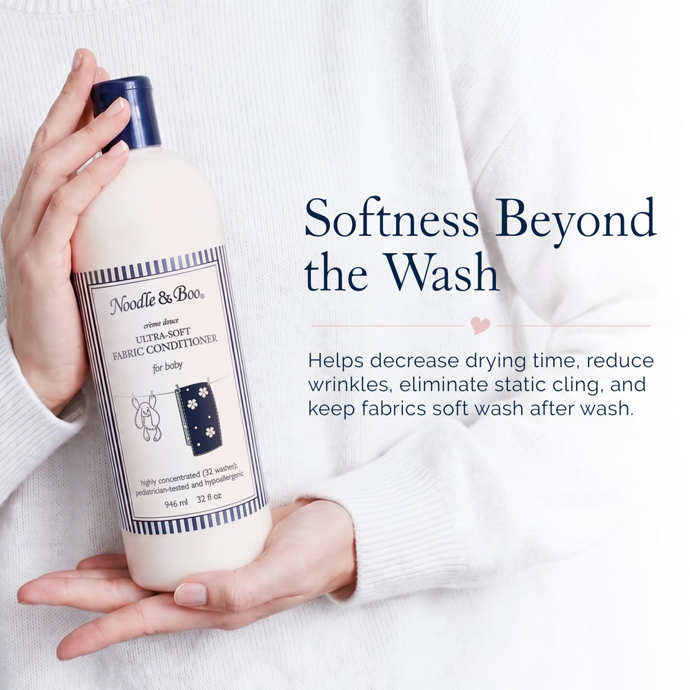 Noodle & Boo mild foam texture demonstrating gentle, low-residue finish