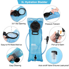 NOOLA 3L TPU bladder close-up highlighting BPA-free safe hydration