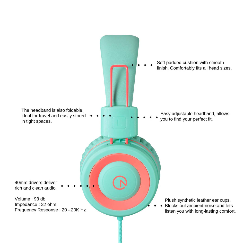 noot products K11 close-up of padded ear cushion for comfortable wear