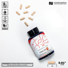 Nootropics Depot product label detail highlighting KSM-66 extract information