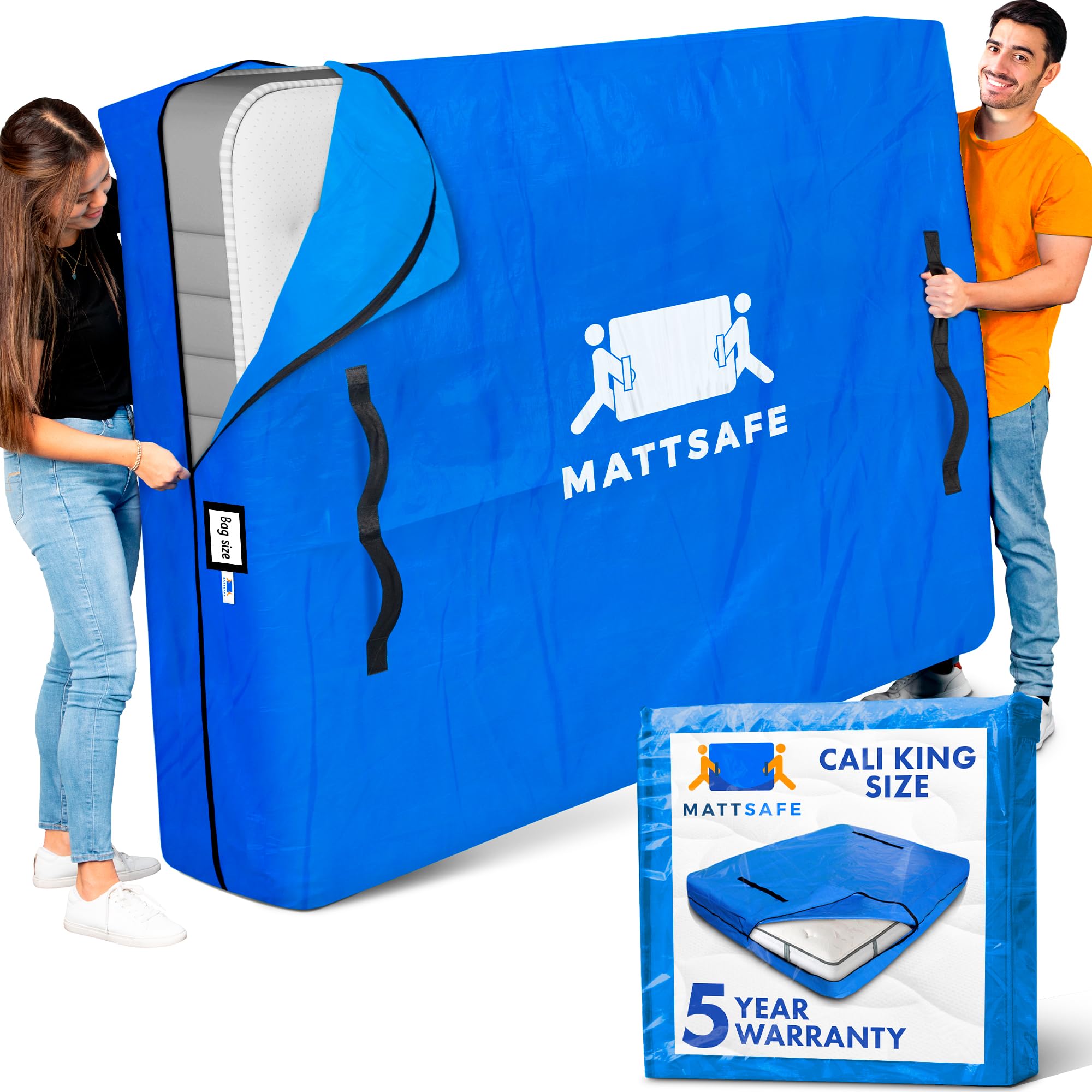 Nordic Elk front view of cal king mattress bag showing full coverage and protection