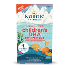 Nordic Naturals front pack showing label and 45 count tub, highlights portability