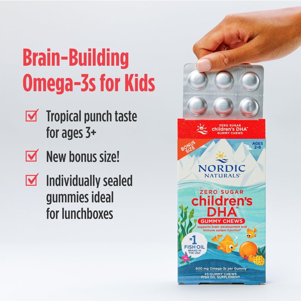 Nordic Naturals individual foil packs lined up, demonstrates single-serve convenience