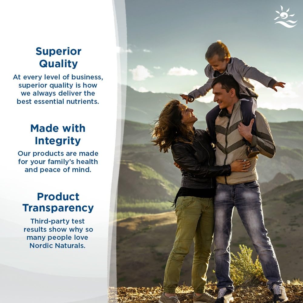 Nordic Naturals nutrition label close-up, displays DHA content and ingredient transparency