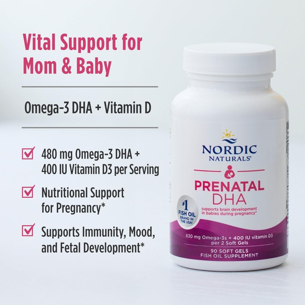 Nordic Naturals clear label showing omega‑3 and vitamin D3 contents