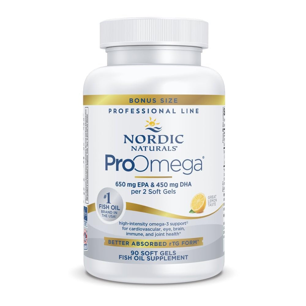 Nordic Naturals front packaging showing bottle and lemon label for clear product ID and benefit