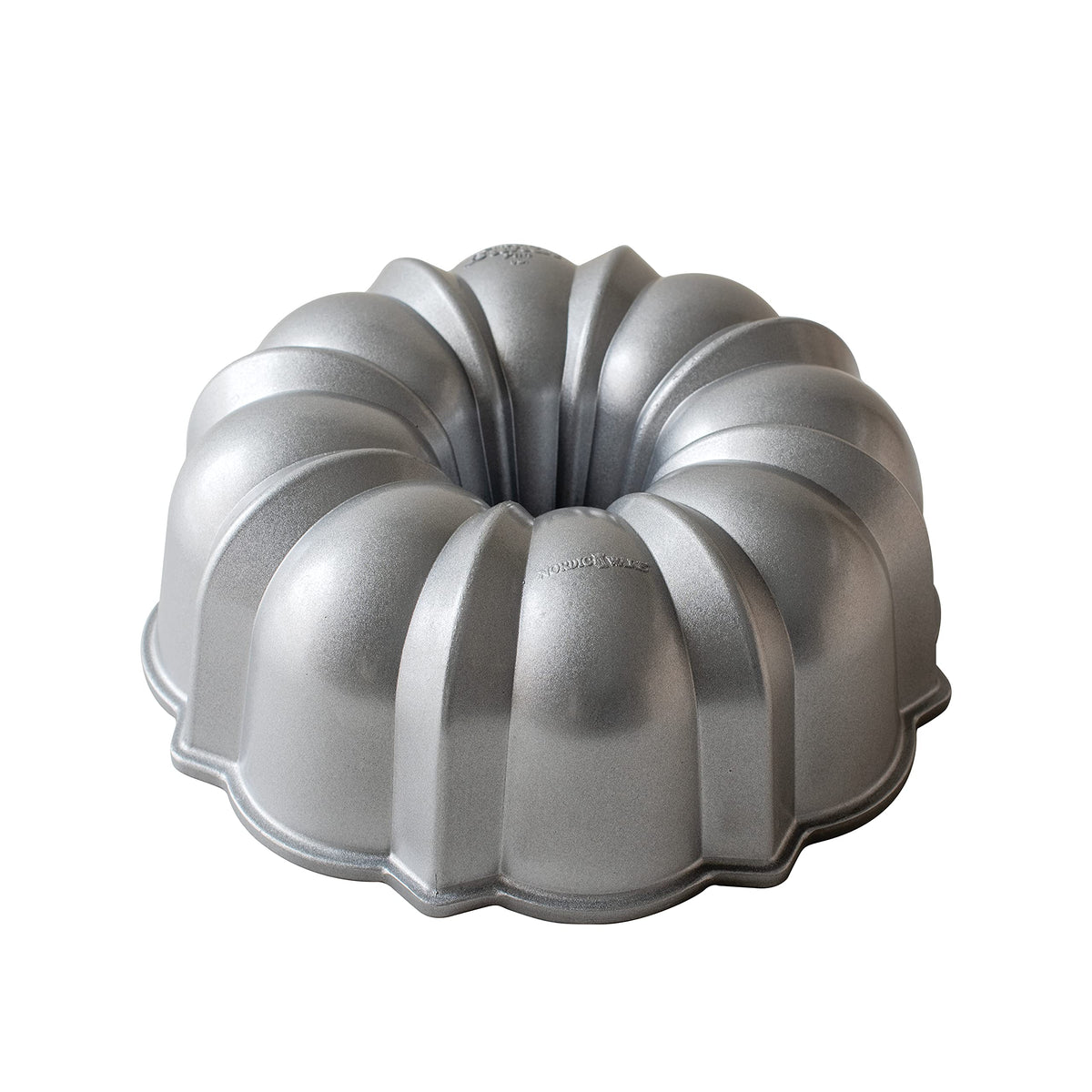Nordic Ware front view of Bundt pan showing shape and reliable performance