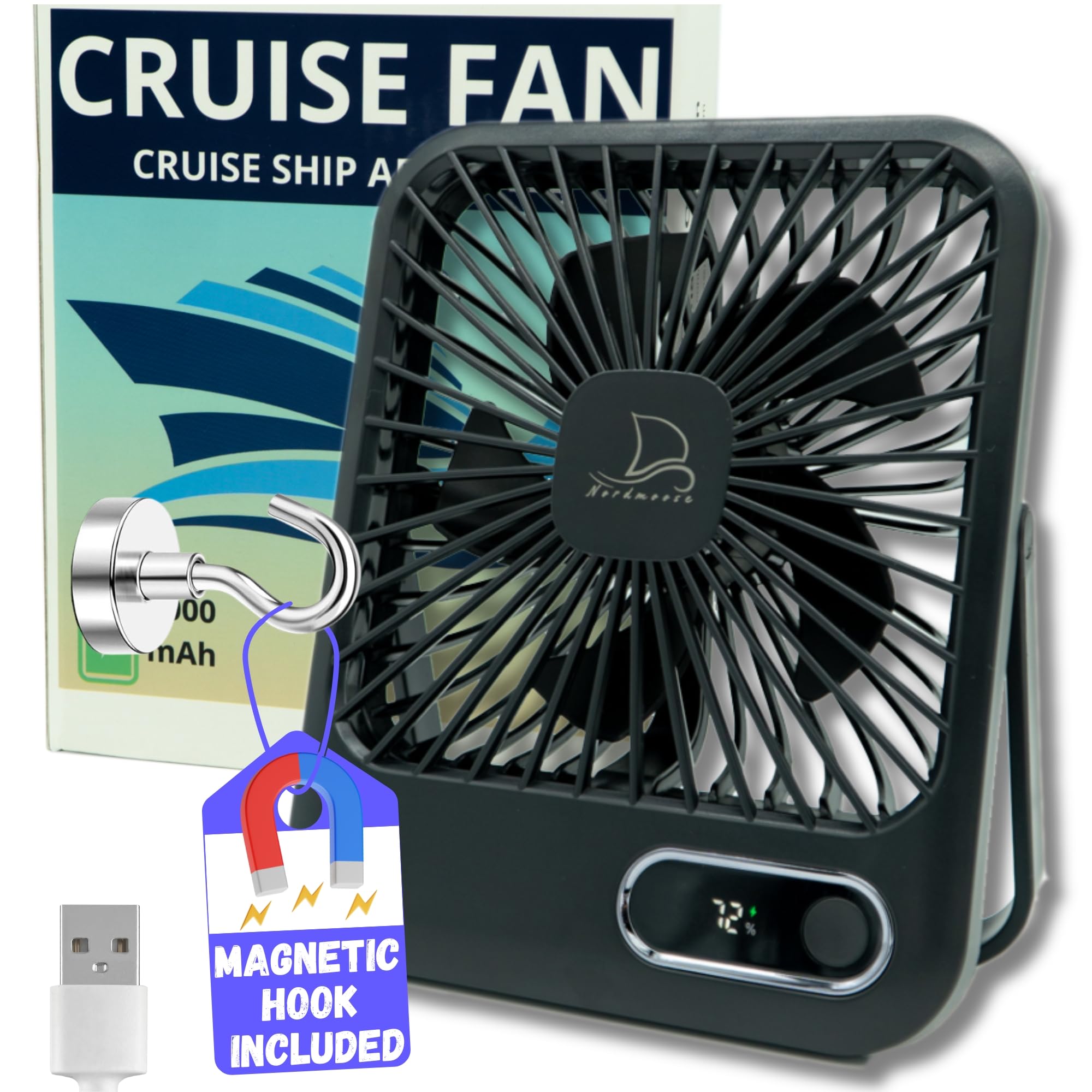 Nordmoose front view showing compact fan and cruise-ready design benefit airflow