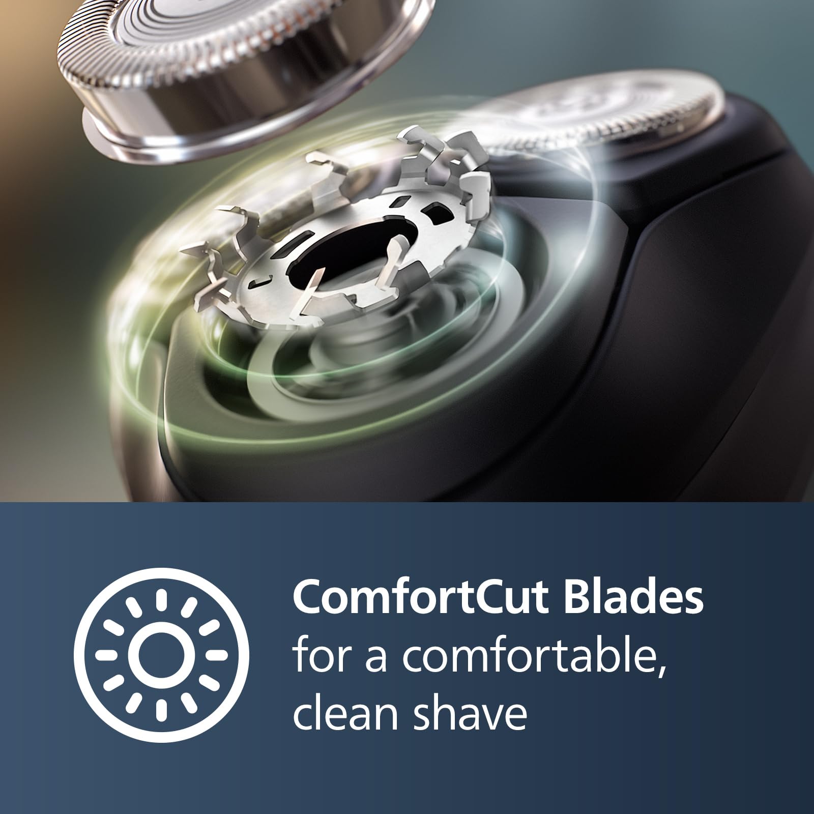 Norelco pop‑up trimmer detail demonstrating precision for mustache and sideburn shaping