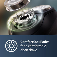 Norelco pop‑up trimmer detail demonstrating precision for mustache and sideburn shaping