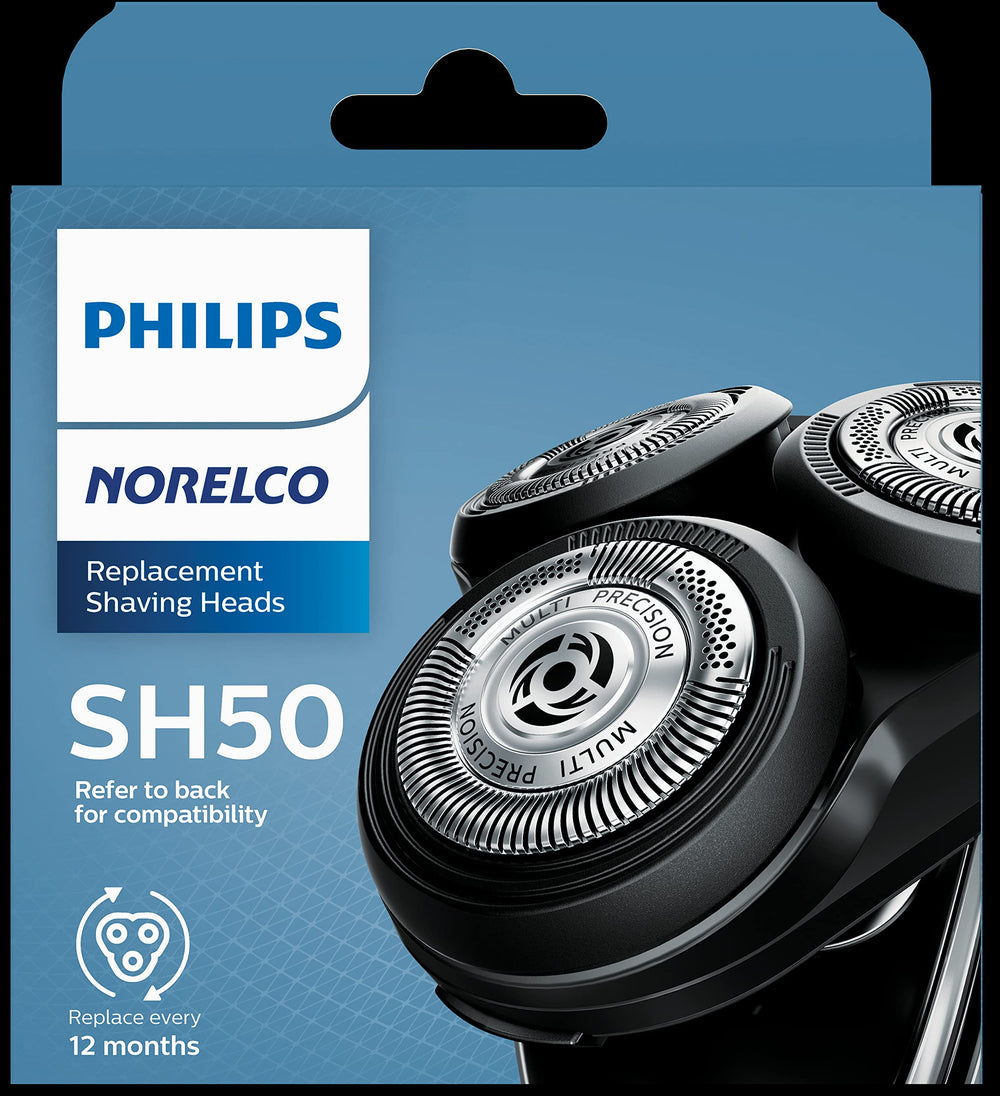 Norelco lifestyle bathroom counter with shaver showing everyday use and grooming confidence