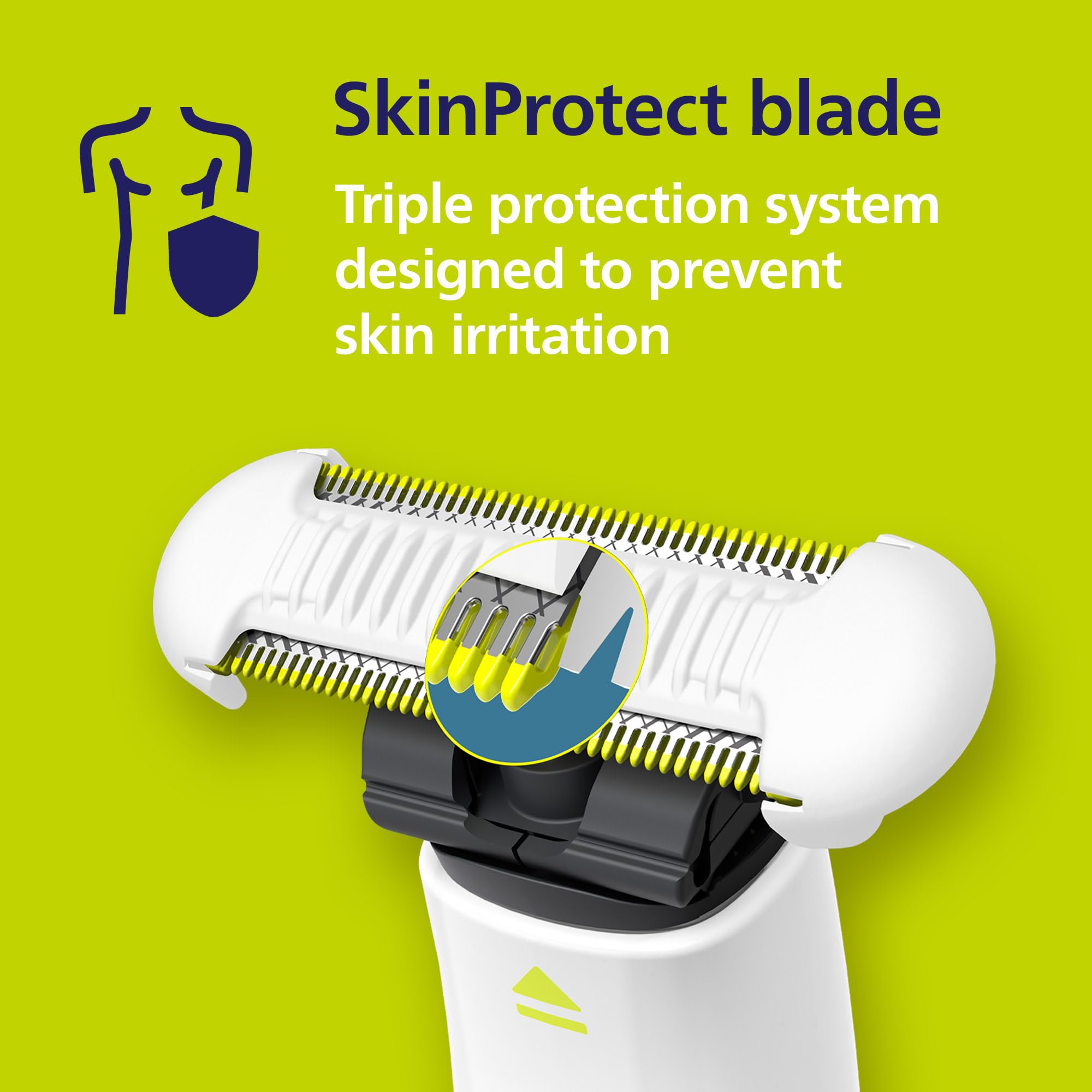 Philips Norelco 3mm body comb detail highlighting controlled trimming benefit