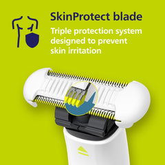 Philips Norelco 3mm body comb detail highlighting controlled trimming benefit