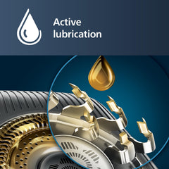 Norelco clear view of the cleaning fluid and cartridge filter for performance