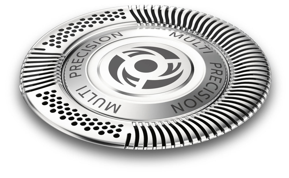 Norelco scale comparison with coin illustrating compact size and easy storage advantage