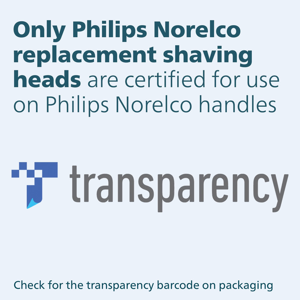 Norelco maintenance image showing cleaning of SH71 heads to prolong blade life benefit