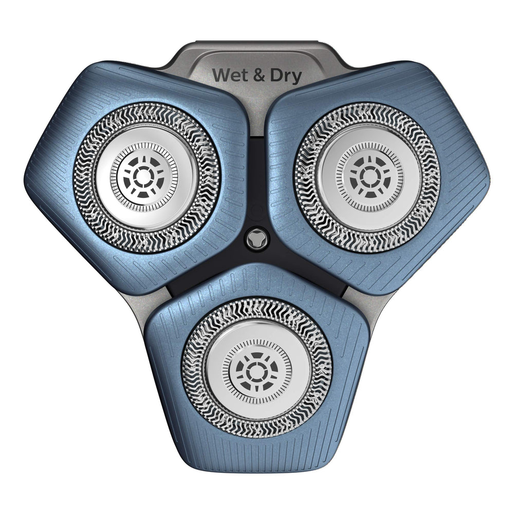 Norelco head label made in Europe emphasizing quality manufacturing for reliable performance