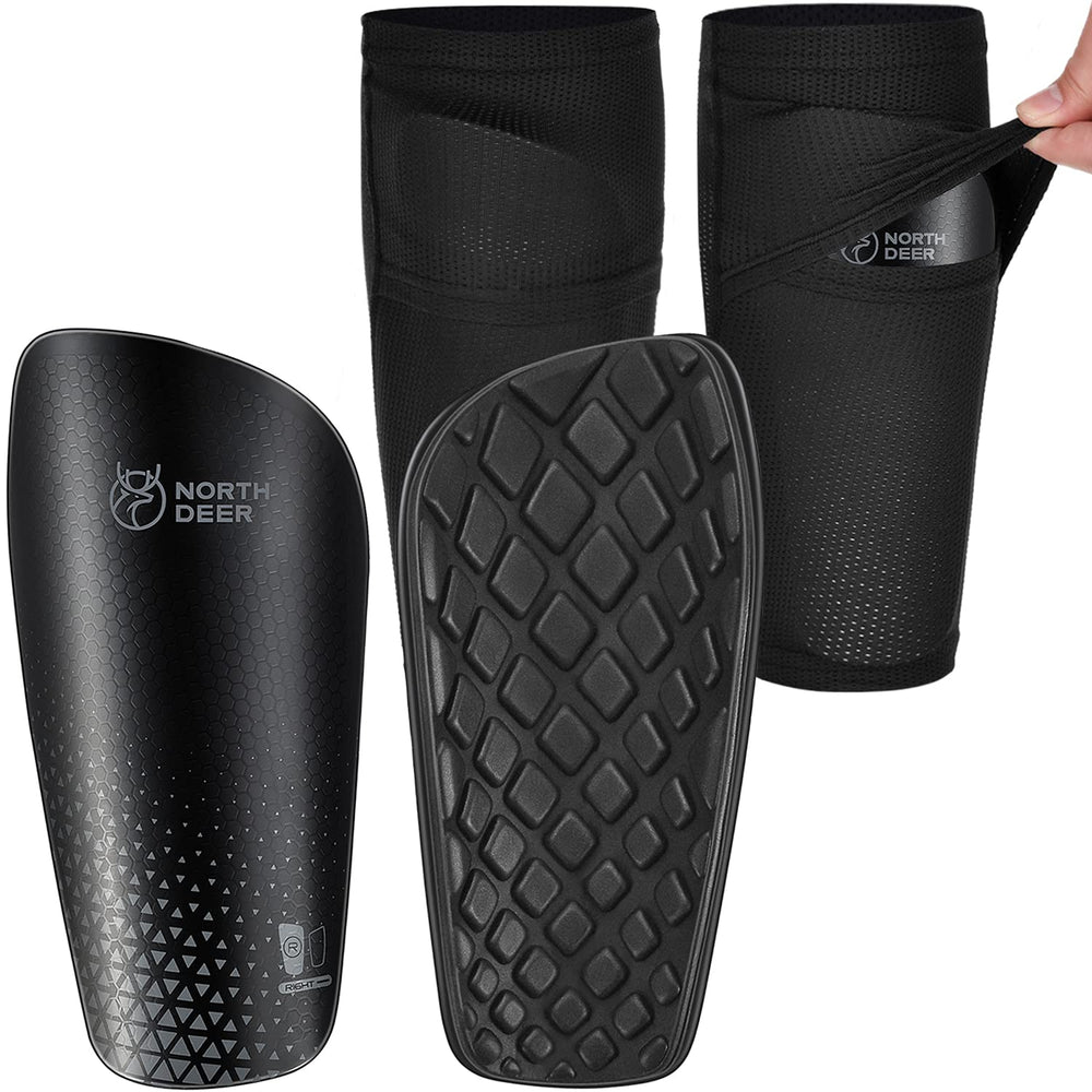 Northdeer front view showing shin guards and sleeves, clear protective benefit